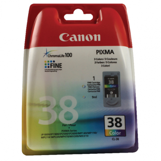 Canon CL-38 Tri Colour Ink Cartridge - Cyan, Magenta, Yellow (2146B001) 